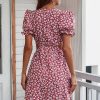 Robe Rouge Manche Courte Champêtre – Image 5